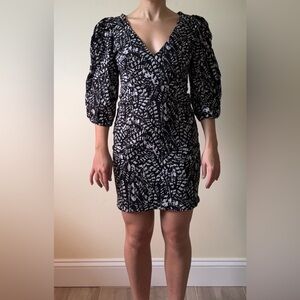 Zara Mini Dress with Puff Sleeves